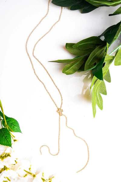 'FAITH' Crystal Cross Necklace