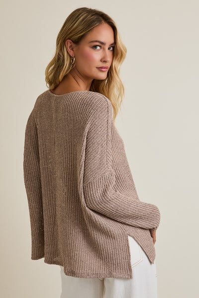 Long Sleeve Side Slit Top