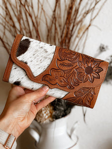 Blossoms in Bloom Hand-tooled Wallet