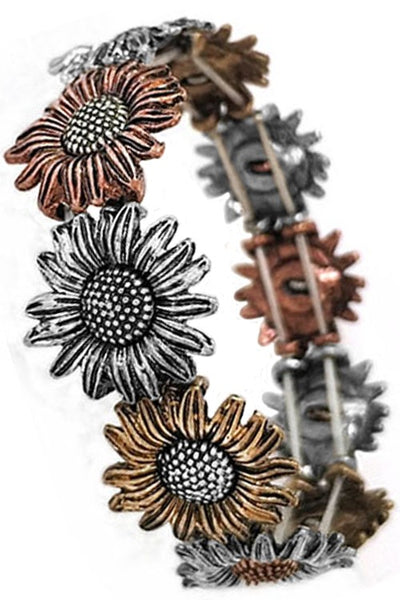 Sunflower Casting Stretch Bracelet