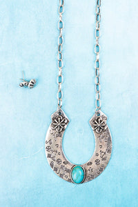Arizona Desert Horseshoe Necklace And Earring Set