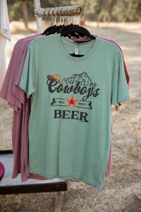 "Cowboys & Beer" Graphic Tee