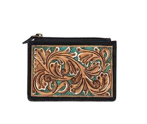 Prairie Dusk Hand Tooled Card Holder