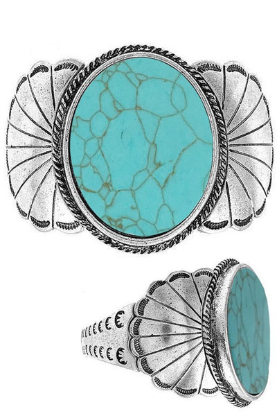 Western Concho Turquoise Bracelet