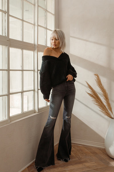 High Rise Flared Bell Bottoms