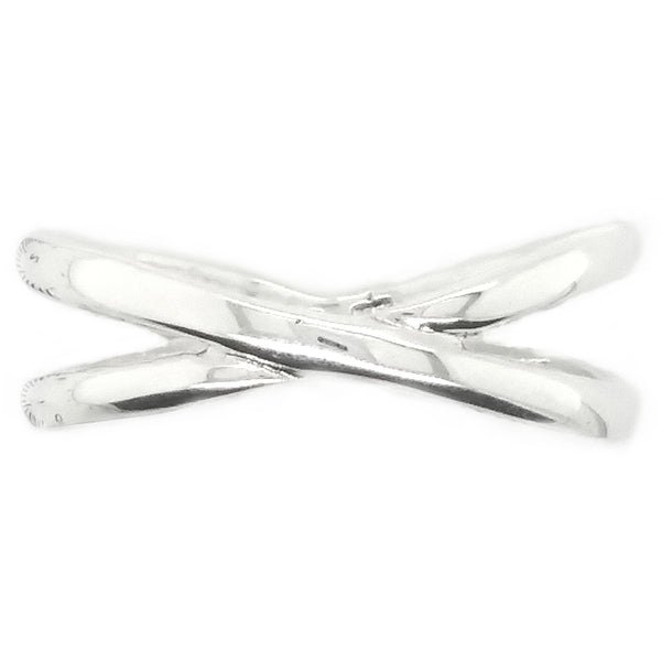 Double X Sterling Silver Ring