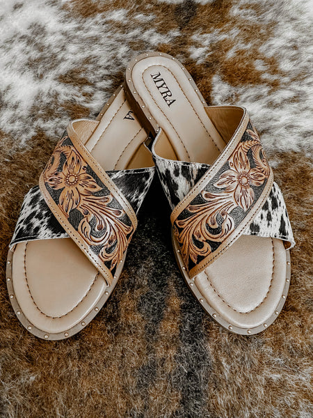 Chappy Western Hand-Tooled Sandals