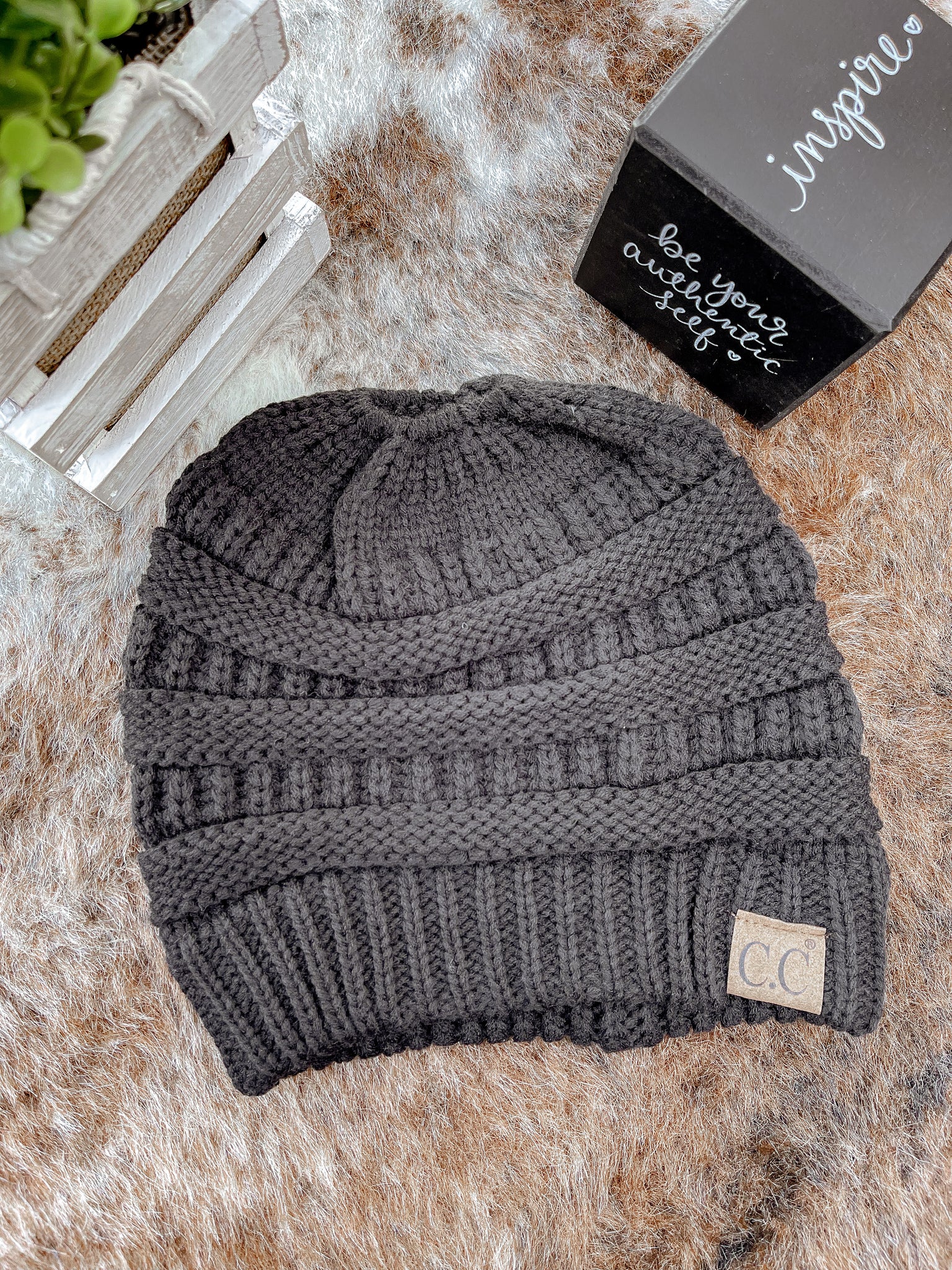 CC Beanie With Pony Tail Opening