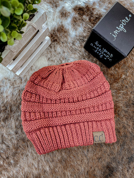 CC Beanie With Pony Tail Opening