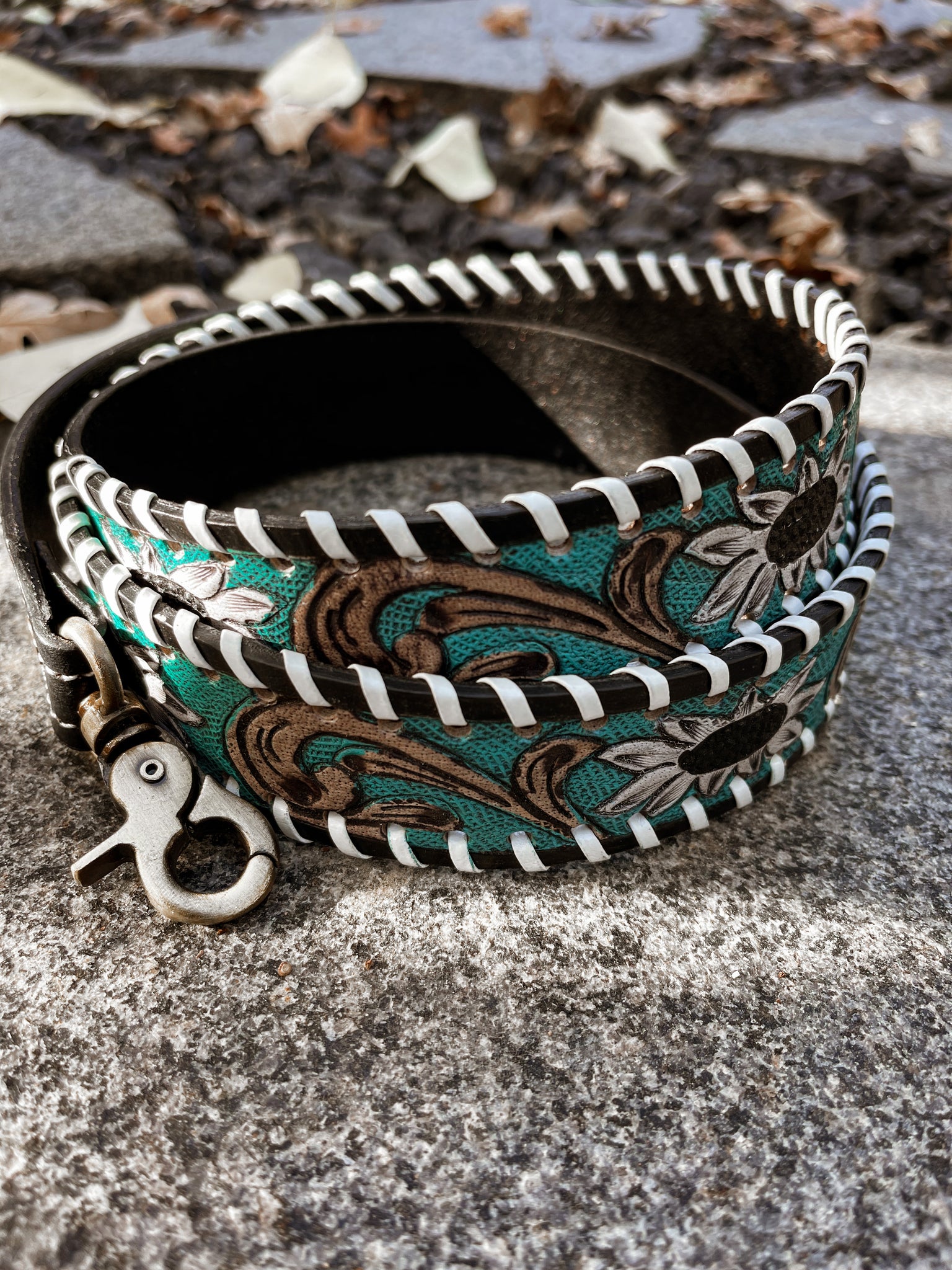 Snowy Turquoise Bag Strap