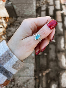 Oval Genuine Turquoise Ring
