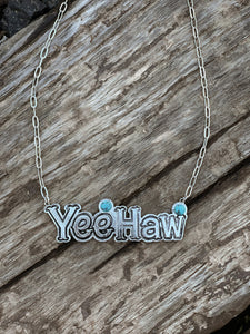 Turquoise 'YeeHaw' Necklace