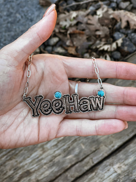 Turquoise 'YeeHaw' Necklace