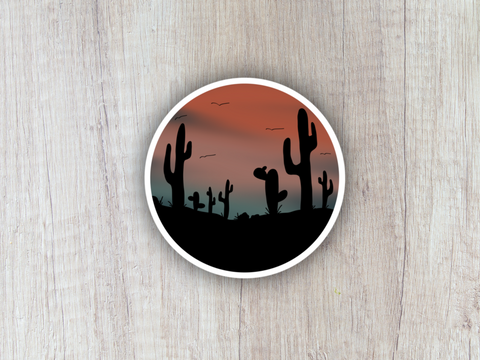 "Desert Sunset" Sticker