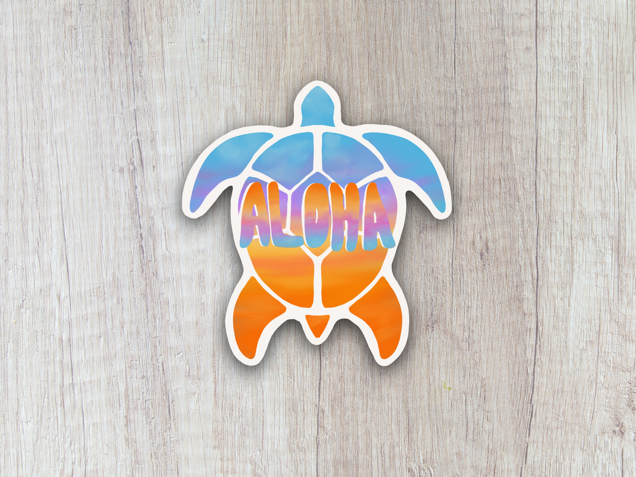 “Aloha” Turtle Sticker