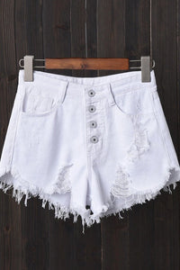 Tassel white Denim Shorts