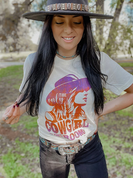 "The Only Cowgirl In The Room" Women's Graphic T-Shirt