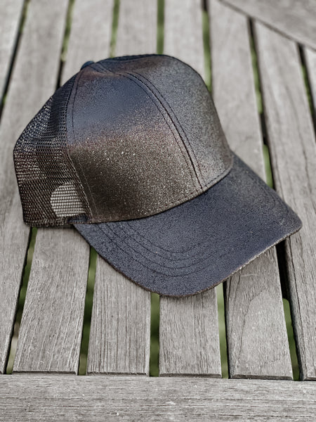 CC Glitter Messy Bun Hat Cap