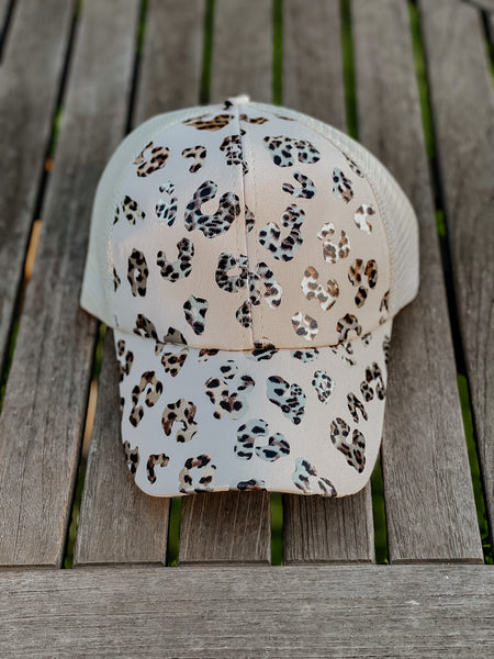 Leopard Cross Banding Ball Cap