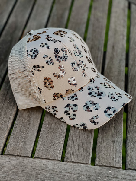 Leopard Cross Banding Ball Cap