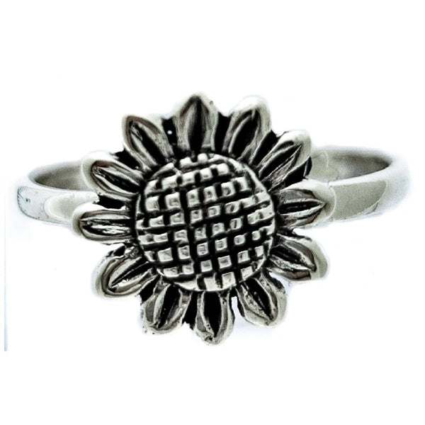 Sterling Silver Sunflower Ring